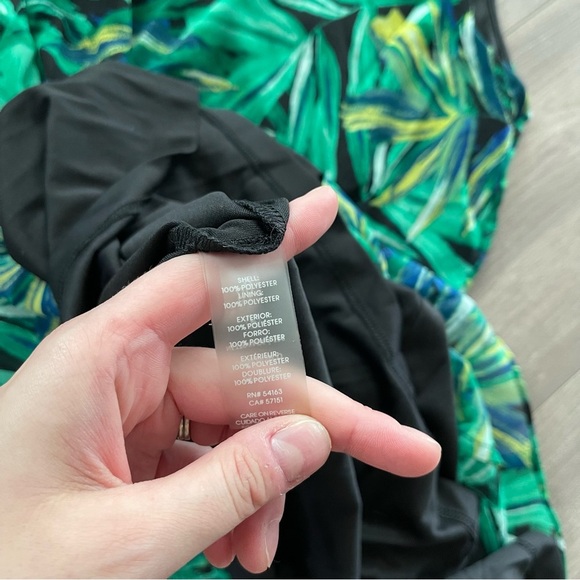 New Calvin Klein Tropical Leaves Shift Dress - Picture 6 of 6